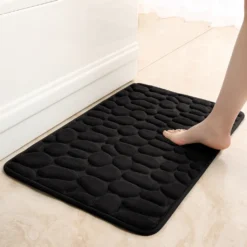 Rutschfeste Badematte Badteppiche 50 X 80 Cm, Badezimmerteppich Mit Memory Foam, Badezimmerteppich Duschvorleger Duschteppich Für Badewanne, Dusche, Badezimmer,Schwarz -Vidaxlko Verkaufe 25f7b7c5b7282cc57518c3cd13083224