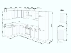 WinkelKüche Martha 330X170+ L-Form-Küchenzeile Eckküchenblock Trüffel-Sonoma -Vidaxlko Verkaufe 26718eca83b654c7dd0ec9a7c507381e
