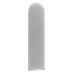 4x Sossai® Toppa - Wandpaneel Gepolstert, Halbkreis 15 X 60 Cm, Grau