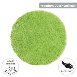 PANA® Flauschige Hochflor Badematte - Versch. Größen, Formen & Farben, Farbe:Grün, Größe:rund 90cm -Vidaxlko Verkaufe 26d8a91eb5ec9d415d95d1004fb27009