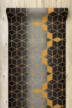 Läufer Antirutsch 67 Cm HEKSAGON Hexagon Schwarz / Gold Schwarz 67x220 Cm -Vidaxlko Verkaufe 27abd6ad2c8c75cc5d5ab1d8ef6d8a32