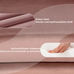COSTWAY Akzentstuhl Höhenverstellbarer, Polsterstuhl 360°drehbar, Esszimmerstuhl Bis 120kg Belastbar, Samt Drehsessel (Rosa) -Vidaxlko Verkaufe 28a6974957a0d5da33dfc0ee68166aa2