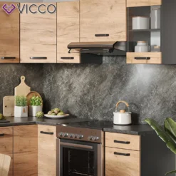 Vicco Eckküchenzeile + Arbeitsplatten R-Line Anthrazit Goldkraft 187 X 167 Cm Holzwerkstoff -Vidaxlko Verkaufe 28b27bf6e7449ec5ec9154b4ac72e2d2