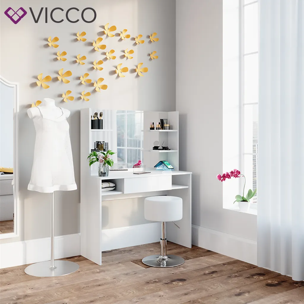 Vicco Schminktisch Frisiertisch Schminkkommode Daenerys QI Ladestation Kabellos 4 Vicco Schminktisch Frisiertisch Schminkkommode Daenerys QI Ladestation Kabellos – Bild 4