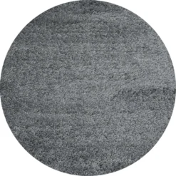 Wunderschöne Runde Hochflor Langflor Shaggy Teppich 30mm In Verschiedene Farben , Größe:Ø 160 Cm Rund, Farbe:Hellgrau