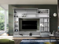 TV-Möbel TV-Wand Mit Stauraum - Weiß & Betonfarben - MAJORIS -Vidaxlko Verkaufe 2ab1ff8dad9a28e95c50fd842a79a91c