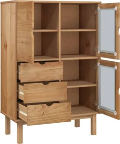 VidaXL Highboard OTTA 85x43x125 Cm Massivholz Kiefer -Vidaxlko Verkaufe 2d89b3ce9a3c2a48d3189de569e84dad