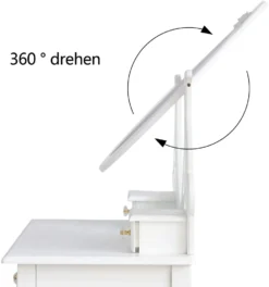 Meerveil Schminktisch Mit Spiegel Und Hocker, Frisierkommode, Aushöhlen Geschnitzter, Frisiertisch Mit 4 Schubladen, Rutschfeste Aufkleber, Weiß -Vidaxlko Verkaufe 2e7471414d5bb51a4760be3e96839ac6