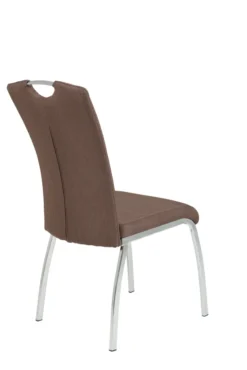 4er Set Vierfußstuhl Amber 3 - Webstoff Braun/Kunstleder Beige - Bügelgriff Und Metallgestell Verchromt -Vidaxlko Verkaufe 2e9bae5d4acc6015030dc75e1b69cfba