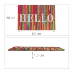 Relaxdays Kokos Fußmatte "HELLO" -Vidaxlko Verkaufe 2ff724448fe53e2f1a3cad5b742cff20