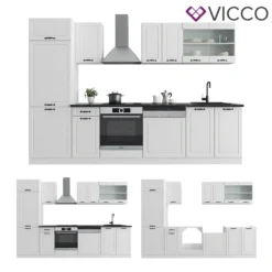 Vicco Küchenzeile R-Line Weiß Landhaus 300 Cm Holzwerkstoff -Vidaxlko Verkaufe 30da0f08e7297555e655a1e6cbe3239b