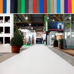 Messeteppich Hochzeitsteppich Eventteppich Sintra Nadelfilz Weiß 100x350 Cm