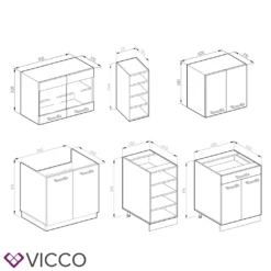 Vicco Küchenzeile + Arbeitsplatten R-Line Weiß Hochglanz 160 Cm Holzwerkstoff -Vidaxlko Verkaufe 321480bde9f6bfab43708d248bca4feb