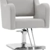 Barberpub Hydraulischer Friseurstuhl, Friseursessel Bedienungsstuhl Höhenverstellbar, Barber Chair Drehstuhl Schönheitssalon-stuhl Friseureinrichtung, Kunstleder, 3802 (Grau)