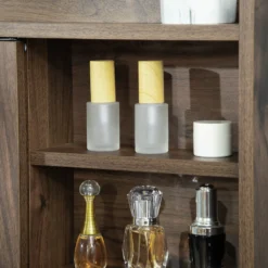 HOMCOM Schminktisch Frisiertisch Modern Kosmetiktisch Mit Spiegel Schublade Schlafzimmer Spanplatte Walnuss 60 X 45 X 134 Cm -Vidaxlko Verkaufe 33eddfcc1f416c75d2a804032b9fbead