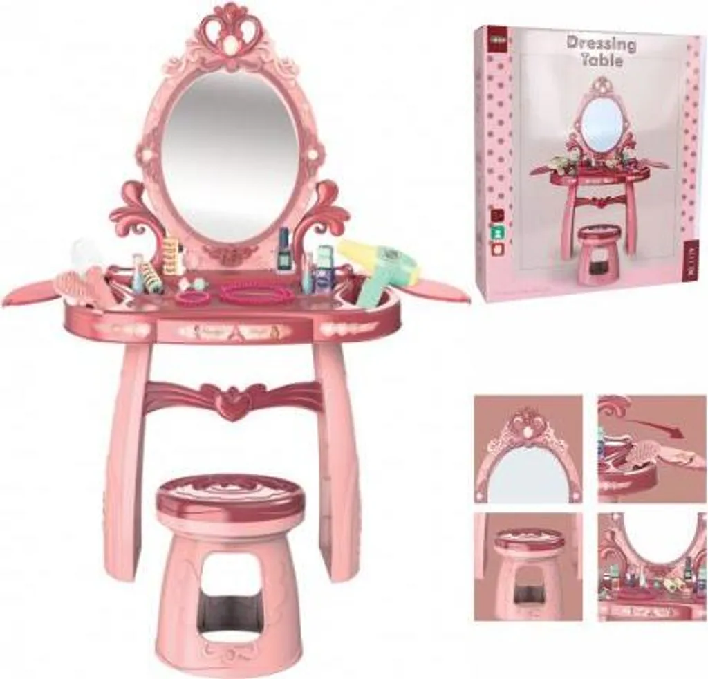 Luna Frisiertisch Mit Hocker Beauty Mädchen 44 X 76 X 245 Cm 3 Luna Frisiertisch Mit Hocker Beauty Mädchen 44 X 76 X 245 Cm – Bild 3