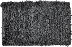 HOFF-Interieur 5748 Teppich "COZY" 50x80cm Hochflor Läufer Anthrazit Vorleger