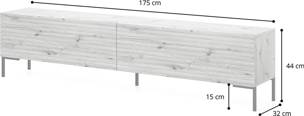 Selsey TV-Schrank Lammelo TV-Lowboard Schwarz Lamellenfront 175 Cm Breit 5 Selsey TV-Schrank Lammelo TV-Lowboard Schwarz Lamellenfront 175 Cm Breit – Bild 5