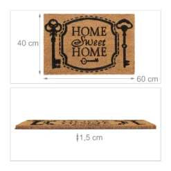 Relaxdays Fußmatte Kokos Home Sweet Home -Vidaxlko Verkaufe 36e077630975ae16d833b72d7843503a