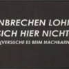 Fußmatte Einbrechen Lohnt Nicht... Türvorleger Mit Spruch 68 X 45 Cm