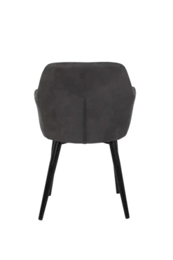 2er Set Armlehnenstuhl Roberta I Vintage Anthrazit, Metallgestell Schwarz, Gepolsterte Armlehne -Vidaxlko Verkaufe 38a32b8261ebb07d336e5f019d0eae37