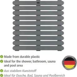 Wenko Duschmatte Indoor & Outdoor Grau 55 X 55 Cm -Vidaxlko Verkaufe 390a37d414a9f287b363cdf353c6a936