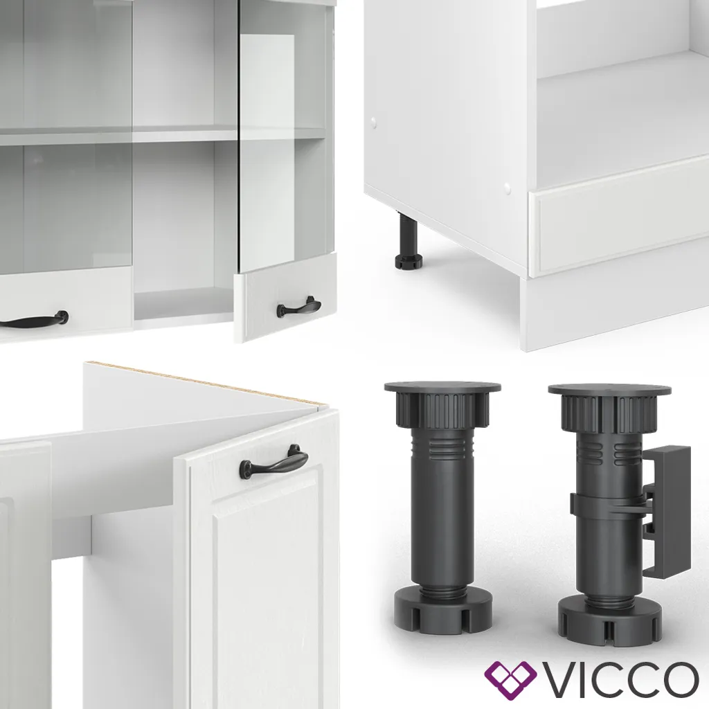 Vicco Eckküchenzeile R-Line Weiß Landhaus 227 X 287 Cm Holzwerkstoff 5 Vicco Eckküchenzeile R-Line Weiß Landhaus 227 X 287 Cm Holzwerkstoff – Bild 5