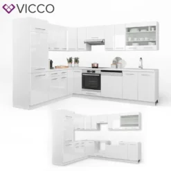 Vicco Eckküchenzeile Fame-Line Weiß Hochglanz 227 X 287 Cm Holzwerkstoff -Vidaxlko Verkaufe 3afa386d64a2557095788183679ef2db
