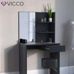 Vicco Schminktisch Dekos Frisiertisch Kommode Frisierkommode Spiegel Schwarz Inklusive Hocker -Vidaxlko Verkaufe 3c4ae194f606886f010e5d48da872f33