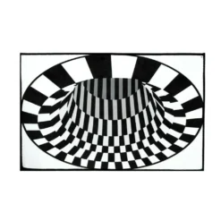 3D Unten Loch Optische Illusion Fläche Teppich Teppich Bodenmatte Heim Runde Matte 40*60cm -Vidaxlko Verkaufe 3cfa2d8e76842e04d915c9cc0614c2ec