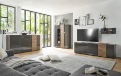 TV-Board Lowboard Positano | Grau Hochglanz / Eiche Mercure -Vidaxlko Verkaufe 3d93fe8c41710527018154ac81cdaa8d