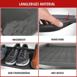 WALSER Mehrzweckwanne Safetray, Universale Kofferraumwanne, Kunststoffwanne, Auffangwanne, Schuhwanne, Ölwanne Small 77x35x3 Cm Schwarz 28100 -Vidaxlko Verkaufe 3e7a94a0fed3542ce78d3214c6f9080e