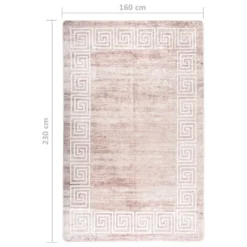 VidaXL Teppich Waschbar 160x230 Cm Beige Rutschfest -Vidaxlko Verkaufe 3f8e7677b1ff1e8be8e22a28b4ecb5fd