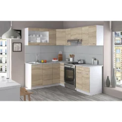 Vicco Eckküchenzeile R-Line Weiß Sonoma 167 X 207 Cm Holzwerkstoff -Vidaxlko Verkaufe 3ffbbd78a57d8ffe380b8aeb51014961