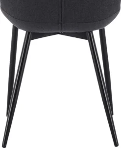 WOLTU Esszimmerstühle 2er-Set Küchenstuhl Polsterstuhl Mit Rückenlehne, Aus Leinen, Metallbeine, Dunkelgrau -Vidaxlko Verkaufe 40f23b67085a44748da5a560b8e6217e