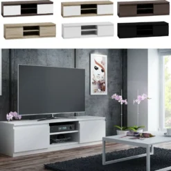 TV Schrank Lowboard Fernseher Schrank TV Möbel Fernsehtisch Sonoma Weiß, Farbe:Sonoma Weiß, Größe:140cm 8 TV Schrank Lowboard Fernseher Schrank TV Möbel Fernsehtisch Sonoma Weiß, Farbe:Sonoma Weiß, Größe:140cm -Vidaxlko Verkaufe 41c75ce086782e9586ccc66e7618097f