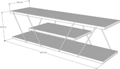 Kalune Design-Industral, Canaz , Width: 60 Cm, Fernsehtisch, AnthrazitGrau, 100% Melaminbeschichtete Partikelplatte -Vidaxlko Verkaufe 42cb2205a195416bec1f5a362b55a225