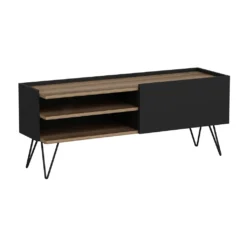 TV Schrank Dronninglund Lowboard Wohnzimmer TV Board Schwarz Holz-Optik Fernsehtisch Mit Tür -Vidaxlko Verkaufe 4496bb80cc1b7af72009ced9f48584e2