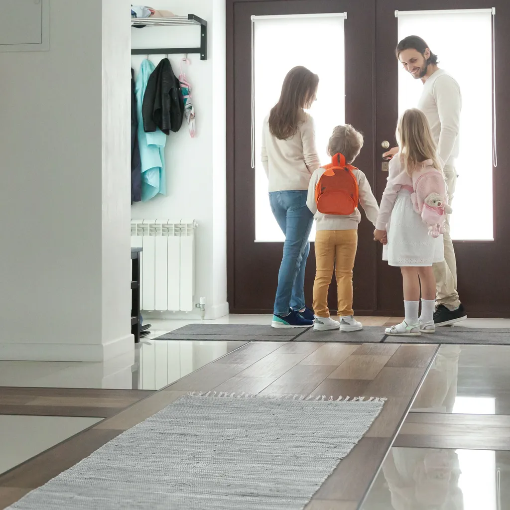 Relaxdays Grauer Flickenteppich Aus Baumwolle 5 Relaxdays Grauer Flickenteppich Aus Baumwolle – Bild 5