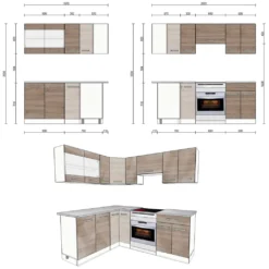 Vicco Eckküchenzeile R-Line Weiß Sonoma 167 X 207 Cm Holzwerkstoff -Vidaxlko Verkaufe 45c4fb99066d16c37773a97632fb3cdc