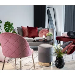 House Nordic Geneve, Gepolsterter Sitz, Samt, Pink -Vidaxlko Verkaufe 45c8b452e159fa5ad52d265a0a8c8311