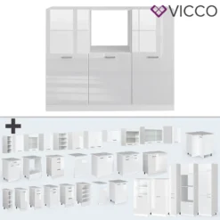 Vicco Küchenblock R-Line Weiß Hochglanz 180 X 143 X 57 Cm Holzwerkstoff 12 Vicco Küchenblock R-Line Weiß Hochglanz 180 X 143 X 57 Cm Holzwerkstoff -Vidaxlko Verkaufe 462ff1e9b15e6db9d6e84e637be7375e