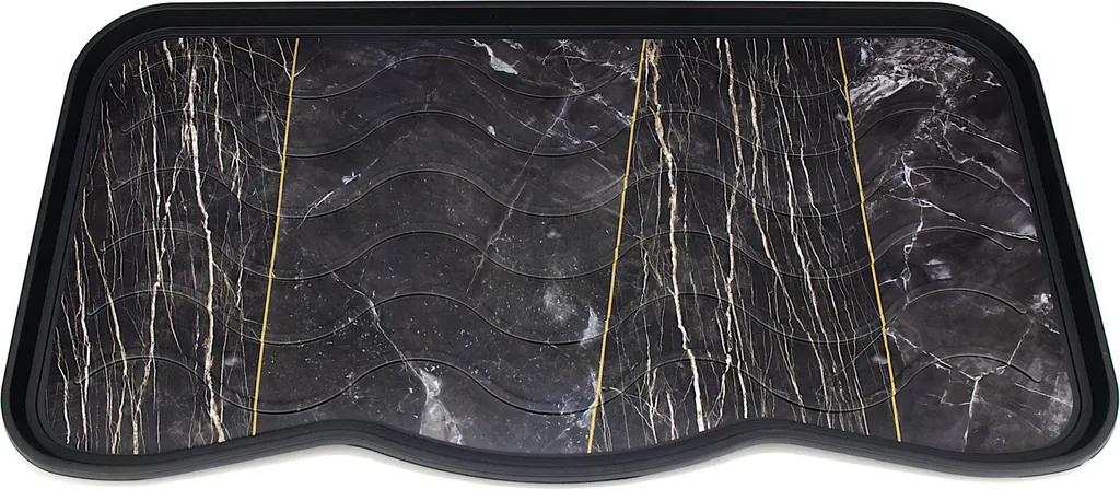 Deco Schuhablage Schuhabtropfschale Schuhtablett Schuhwanne Matte 38 X 75 Cm MARBLE BLACK Stein-Optik Marmor-Motiv 1 Deco Schuhablage Schuhabtropfschale Schuhtablett Schuhwanne Matte 38 X 75 Cm MARBLE BLACK Stein-Optik Marmor-Motiv