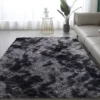 Soft Area Rug Schlafzimmer Shaggy Teppich Zottige Teppiche Flauschige Bunte Batik-Teppiche Carpet 120 * 160 Cm Dunkelgrau