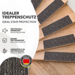 Stufenmatten Alto Treppenschutz Mit Winkelschiene Und Klebestreifen Anthrazit Rechteckig -Vidaxlko Verkaufe 475432b965b1b627697fb33c05f5cd7f