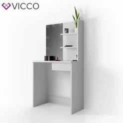 Vicco Schminktisch Dekos Kosmetiktisch Frisierkommode Frisiertisch Spiegel Weiß Inklusive LED-Lichterkette -Vidaxlko Verkaufe 478132e43e7c8a29dc614cc0531f1869