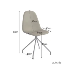 SVITA 2er Set Esszimmerstühle Stuhlgruppe Metallbeine Polsterstuhl Küchenstuhl Konferenzstuhl Polyester Hellgrau -Vidaxlko Verkaufe 48203afc0f9f70097458491a080dfc34