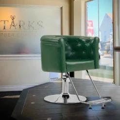 Barberpub Hydraulischer Friseurstuhl, Friseursessel Bedienungsstuhl Höhenverstellbar, Barber Chair Drehstuhl Schönheitssalon-stuhl Friseureinrichtung, Kunstleder, 3807 (Grün) -Vidaxlko Verkaufe 499685ab1c464348f8d08063061e52a4