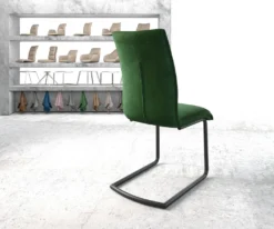 DELIFE Schwingstuhl Xantus-Flex Samt Grün Freischwinger Rund Schwarz -Vidaxlko Verkaufe 4a44d9319cfb24e4e15c11a385deb133