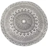 Teppich RABI 1 - Grau - Ø 90 Cm - Mandalamuster
